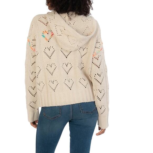 KUT from the Kloth Carmen Sweater Light Knit Heart Detail Women’ L - Picture 2 of 8